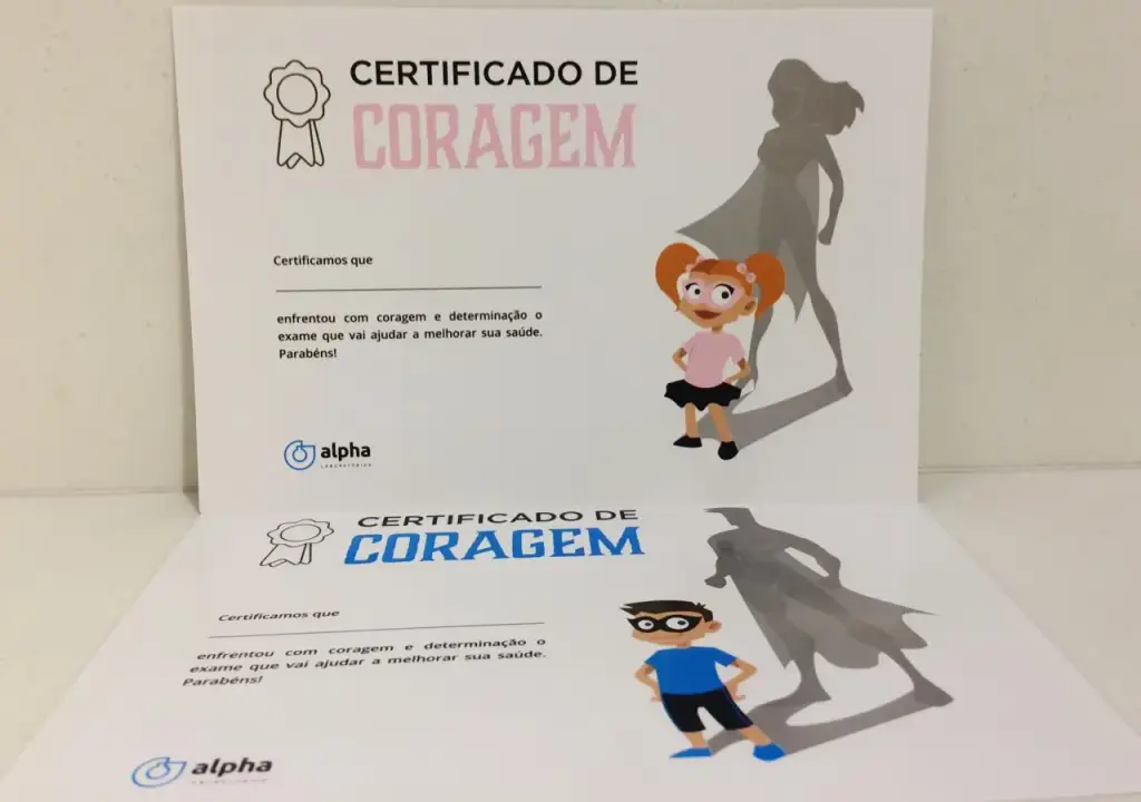 Certificado de coragem!